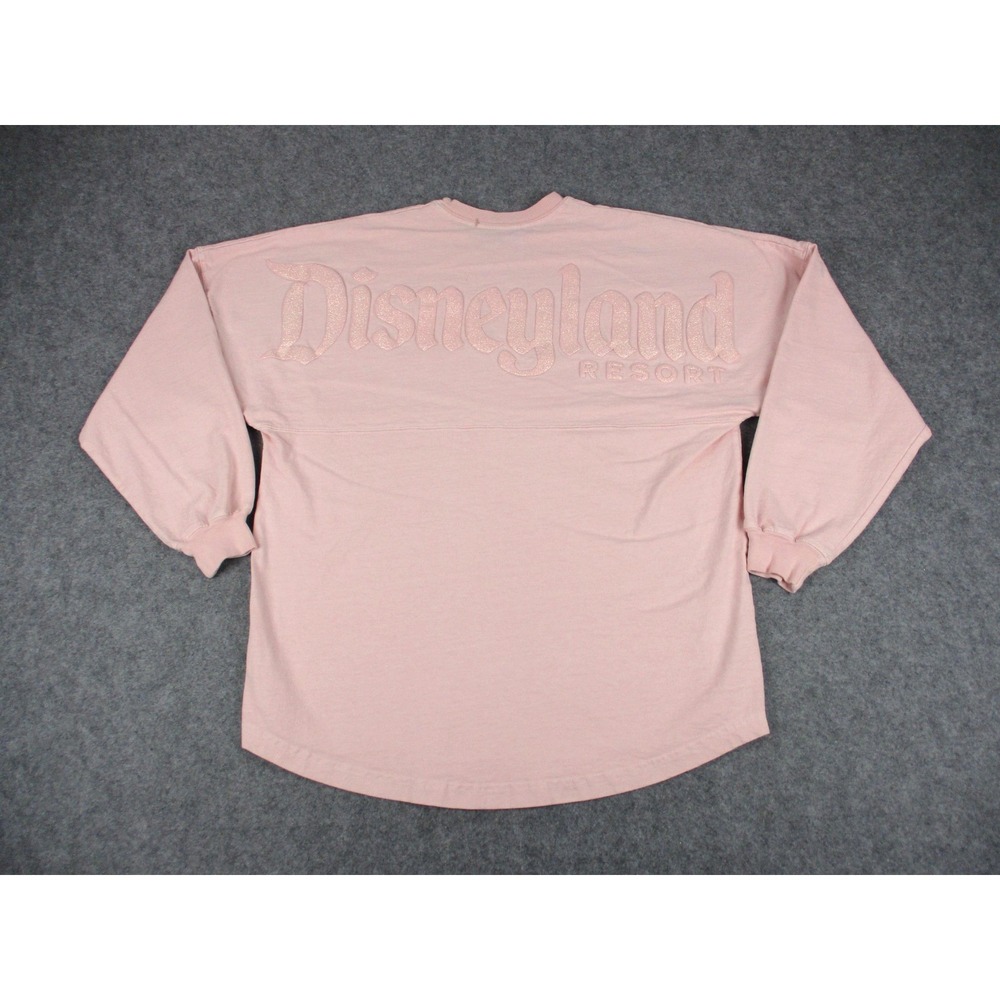 Disney Shirt Womens Medium Pink Disneyland Resort Parks Spirit Jersey Glitter
